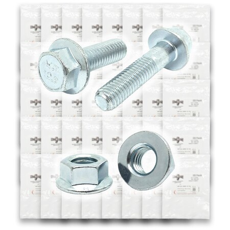 Boltsandnuts.Com Metric Class 10.9 JIS Hex Flange Frame Bolts & Nuts Assortment M6-M10 401 PCS Assortment Kit #262